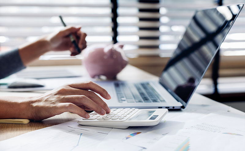 Person using the computer